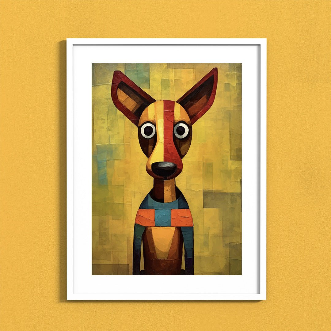 Picasso Inspired Dog, animal prints, Dog print, modern prints, #illieeart #