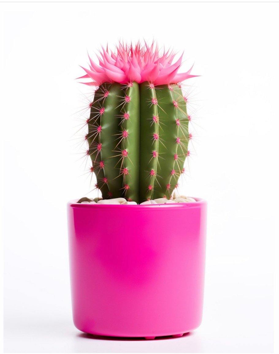 Pink Cactus Art Print, floral art print, Pink Cactus Art Print, , #illieeart #