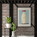 Retro Milk Bottles, kitchen art print, retro art print, Retro Milk Bottle, #illieeart #