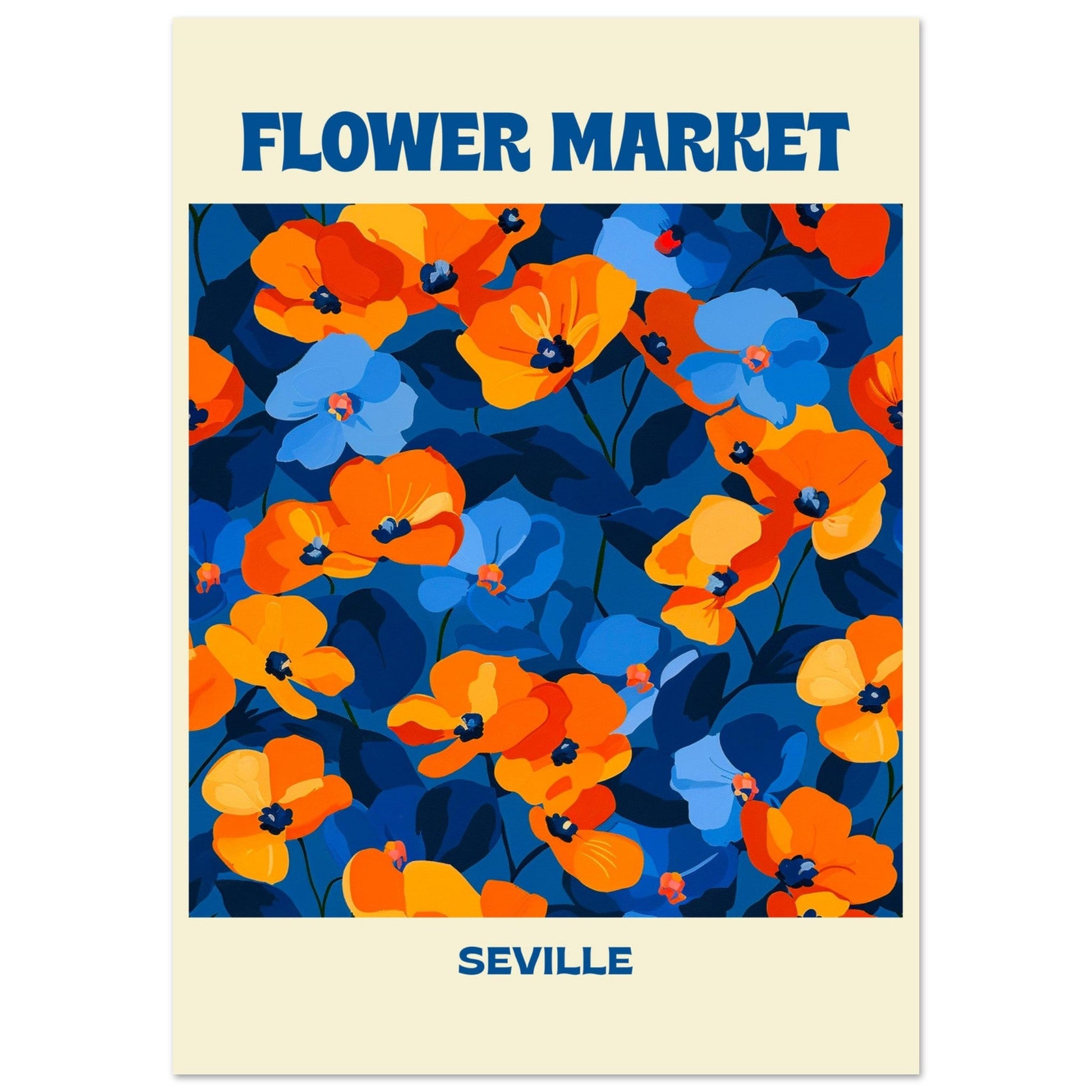 Seville, Spain Flower Market, Botanical Prints, Floral Gallery Wall, Flower Market Art, #illieeart