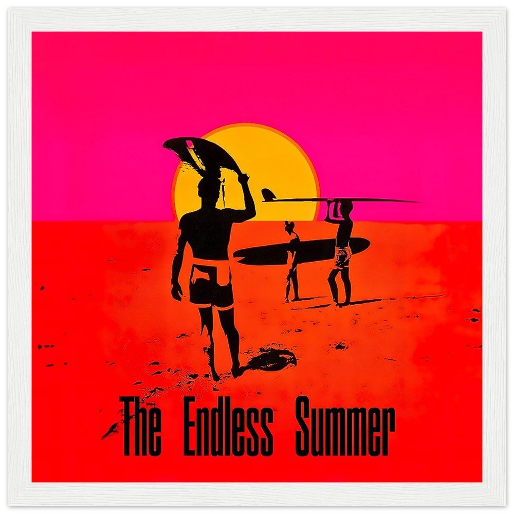 The Endless Summer Framed Poster, Framed art, The Endless Summer, vintage movie poster, #illieeart