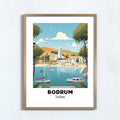 Bodrum Turkey, Bodrum Turkey Art Print, Travel Poster, , #illieeart #