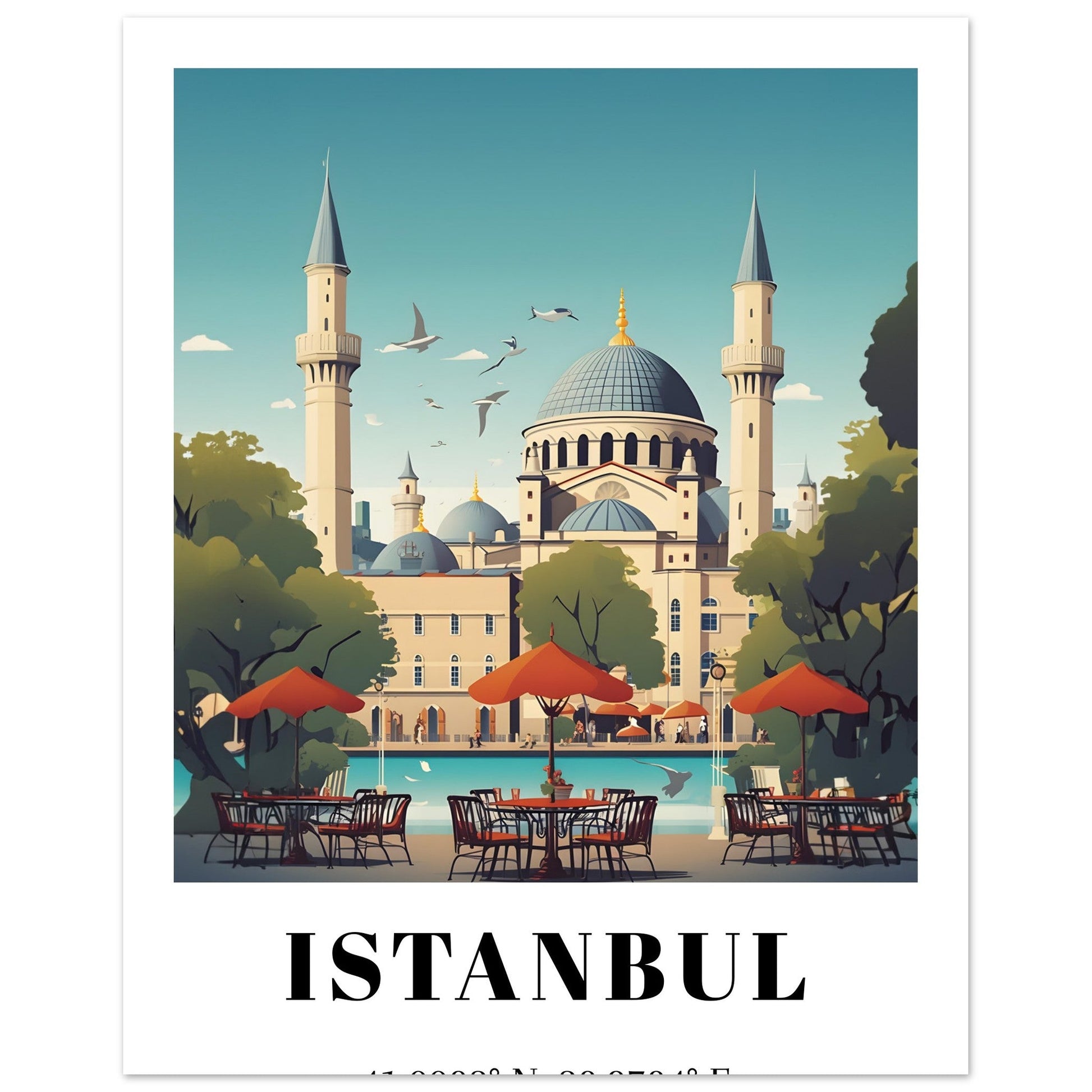 Turkey Blue Mosque Istanbul, Blue Mosque, Istanbul, Travel Poster, #illieeart #