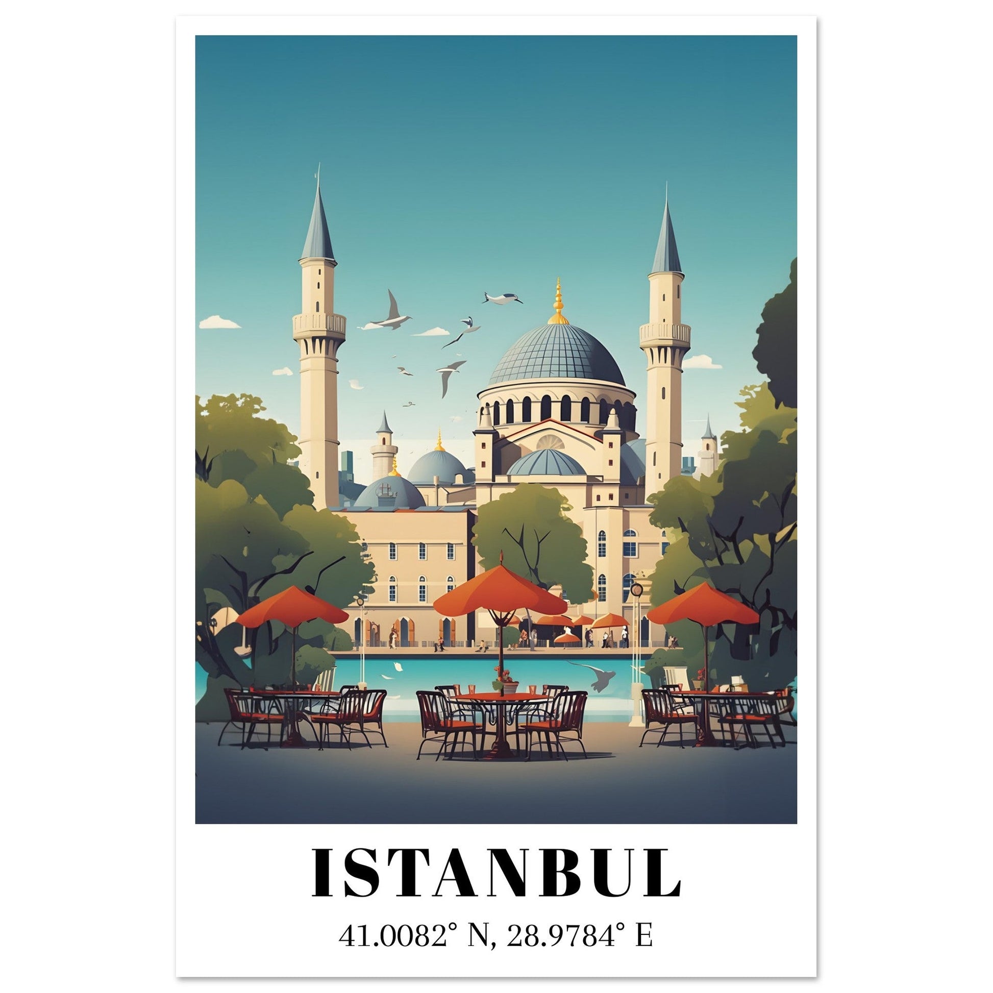 Turkey Blue Mosque Istanbul, Blue Mosque, Istanbul, Travel Poster, #illieeart #