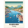 Turkey - Marmaris Travel Print, Travel Poster, Turkey Travel poster, , #illieeart #