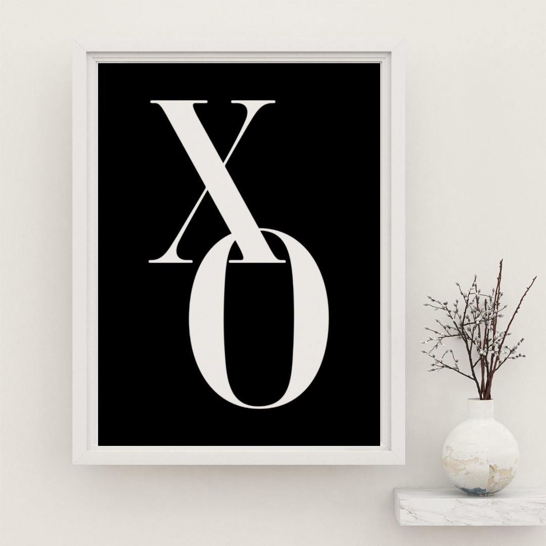 XO, Black and white, Typography, , #illieeart #