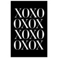 XOXO, Black and white, minimalist art prints, Typography, #illieeart #