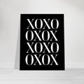 XOXO, Black and white, minimalist art prints, Typography, #illieeart #