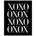 XOXO, Black and white, minimalist art prints, Typography, #illieeart #