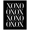 XOXO, Black and white, minimalist art prints, Typography, #illieeart #
