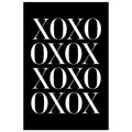 XOXO, Black and white, minimalist art prints, Typography, #illieeart #