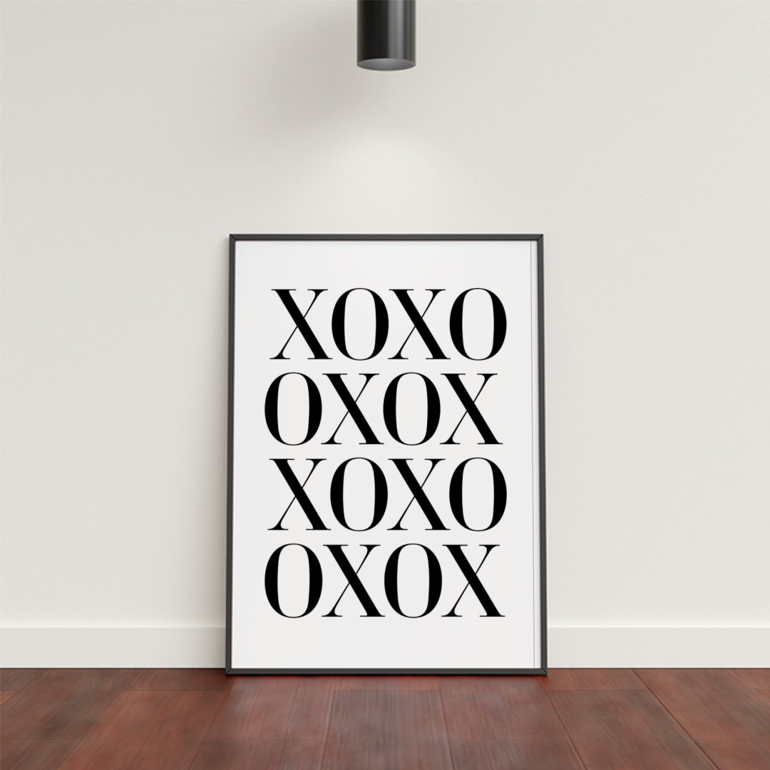 XOXO, Black and white, Typography, , #illieeart #